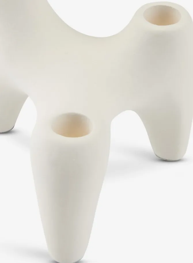 Lysestage VIGNIR B13xL16xH15cm råhvid