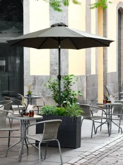 Markedsparasol AGGER Ø300 mørkegrå