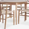 MARSTRAND Ø110 bord eg + 4 GUDERUP stole eg/natur