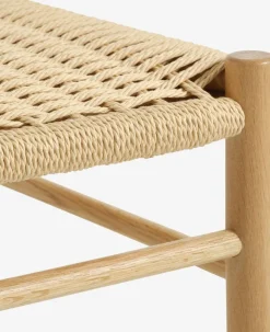 MARSTRAND L200 bord hvid + 4 ISLEV stole u/armlæn eg