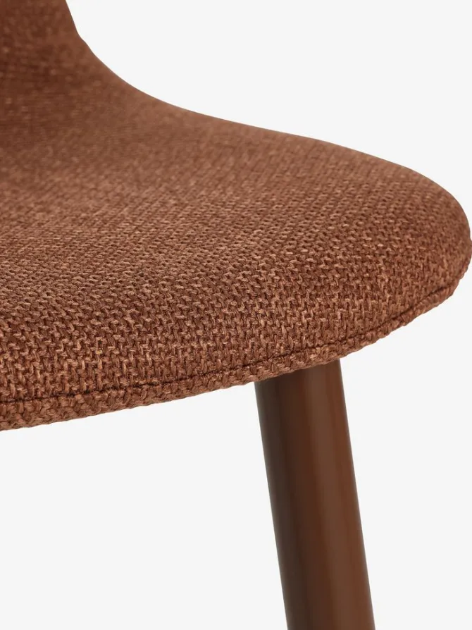 MARSTRAND L200/280 bord mørk eg + 4 EJSTRUP stole terrakotta