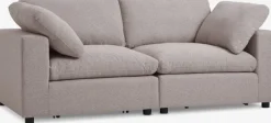 Modulsofa LUNDBY 2-pers. sandfarvt stof