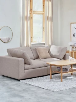 Modulsofa LUNDBY 2-pers. sandfarvt stof