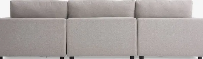 Modulsofa LUNDBY 3-pers. sandfarvet stof