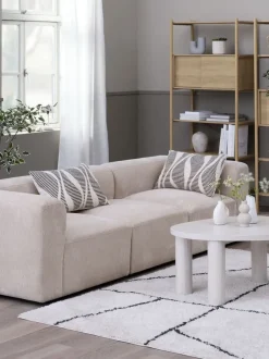 Modulsofa SKEJBY 3-pers. sandfarvet stof