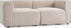 Modulsofa SKEJBY 2-pers. sandfarvet stof