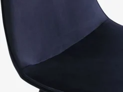 MOSELUND bord L180 keramik + 4 BISTRUP stole mørkeblå velour