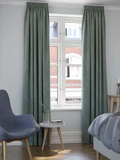 Mørklægningsgardin ARA 1x140x300 fløjl grøn