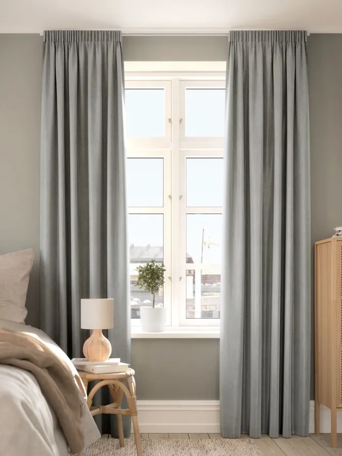 Mørklægningsgardin LEKA 1x140x300 grå