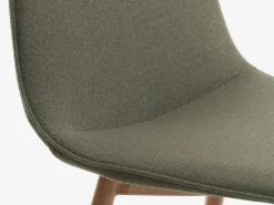 NORTOFT Ø120 bord eg + 4 BISTRUP stole olivengrøn/eg