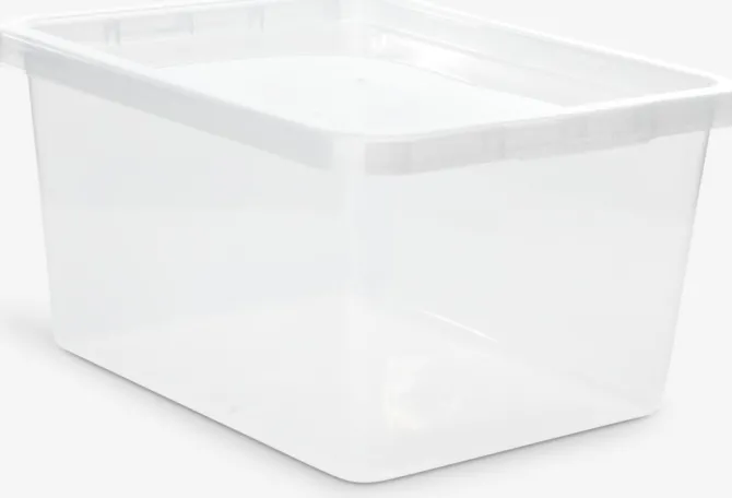 Opbevaringsboks BASIC BOX 20L m/låg transparent