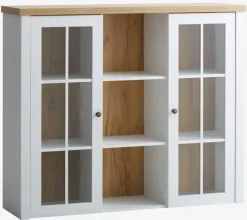 Overdel MARKSKEL 2 låger hvid/egefarve