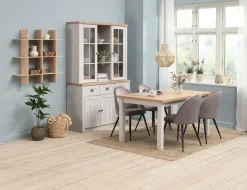 Overdel MARKSKEL 2 låger lys grå/egefarve