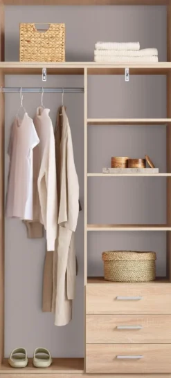 Overskab FANDRUP 97x41 2 låger lys eg