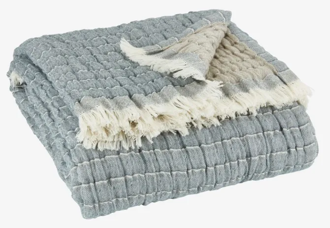 Plaid ENE 130x170 blå/beige