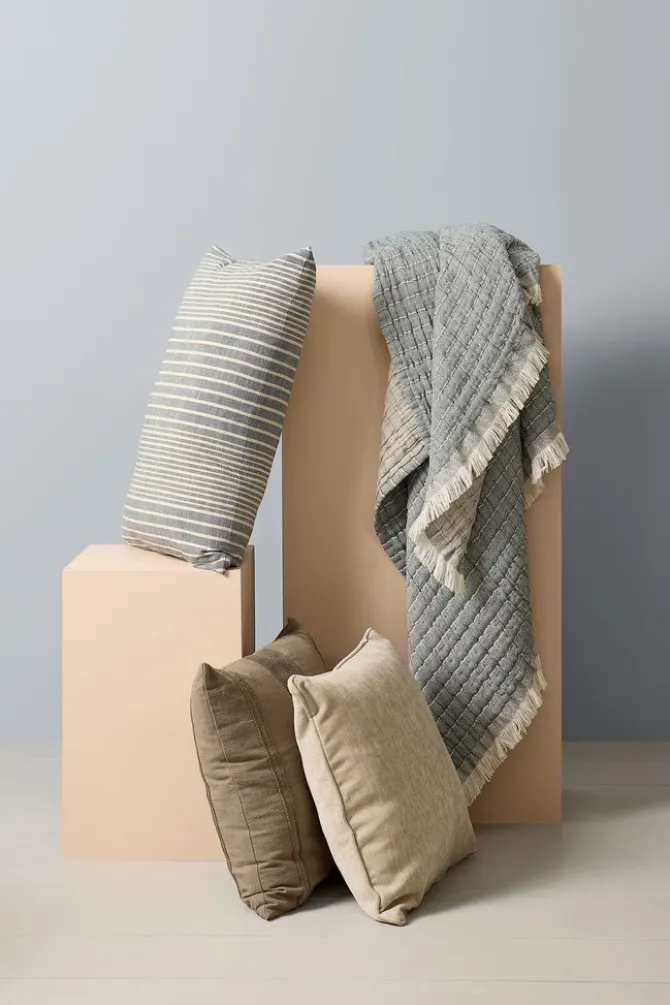 Plaid ENE 130x170 blå/beige