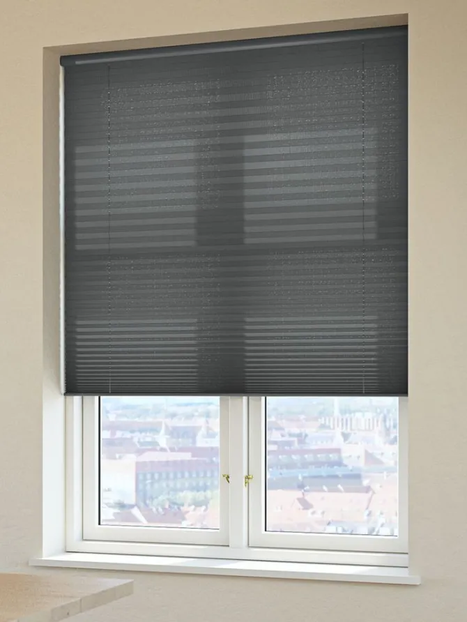 Plisségardin HOVDEN 80x160 grå trådløst