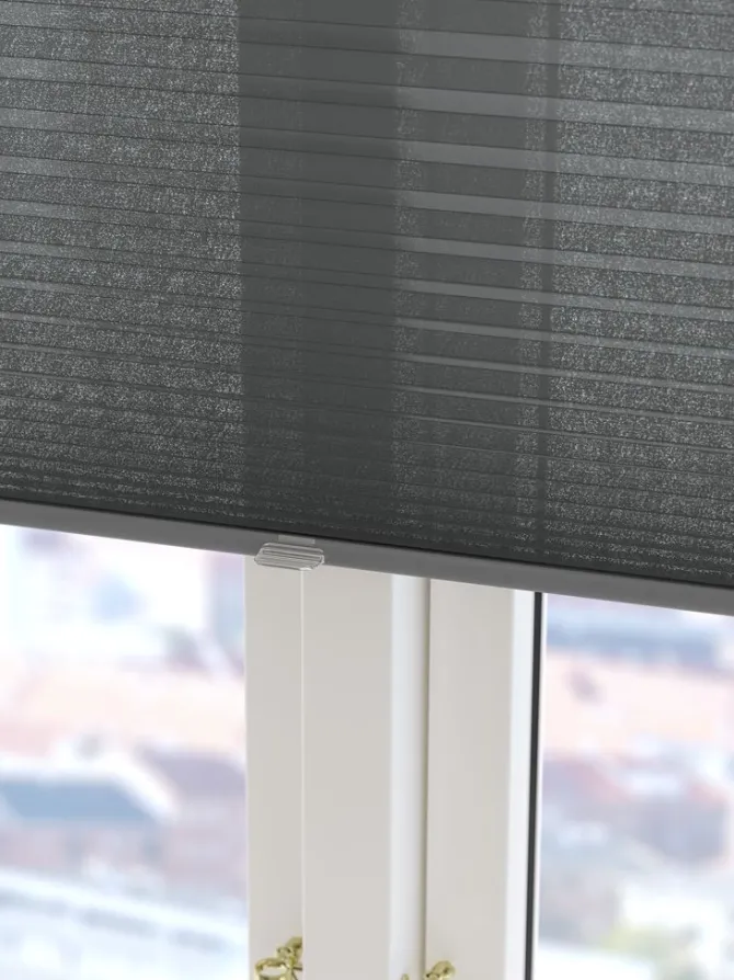 Plisségardin HOVDEN 80x160 grå trådløst