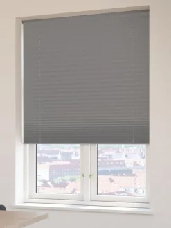 Plisségardin mørklægning FYN 80x160 grå trådløst