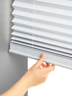 Plisségardin mørklægning FYN 80x160cm hvid trådløst