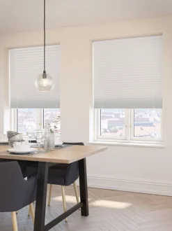 Plisségardin mørklægning FYN 80x160cm hvid trådløst