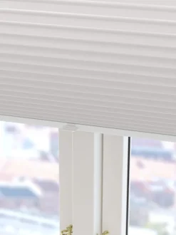 Plisségardin mørklægning FYN 80x160cm hvid trådløst