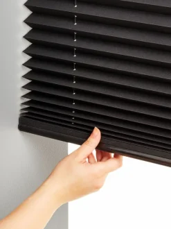 Plisségardin mørklægning FYN 80x160 sort trådløst