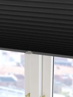 Plisségardin mørklægning FYN 80x160 sort trådløst