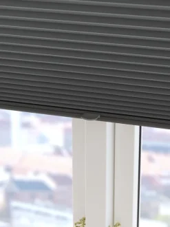 Plisségardin mørklægning HVEN 60x130cm grå up/down