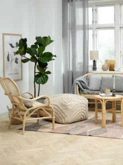 Puf HYLKE 60x60 lyst stof