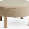 Puf RAMSDAL Ø70 beige teddy/egefarve