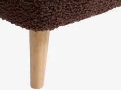 Puf VILDSUND 52x41 brunt stof