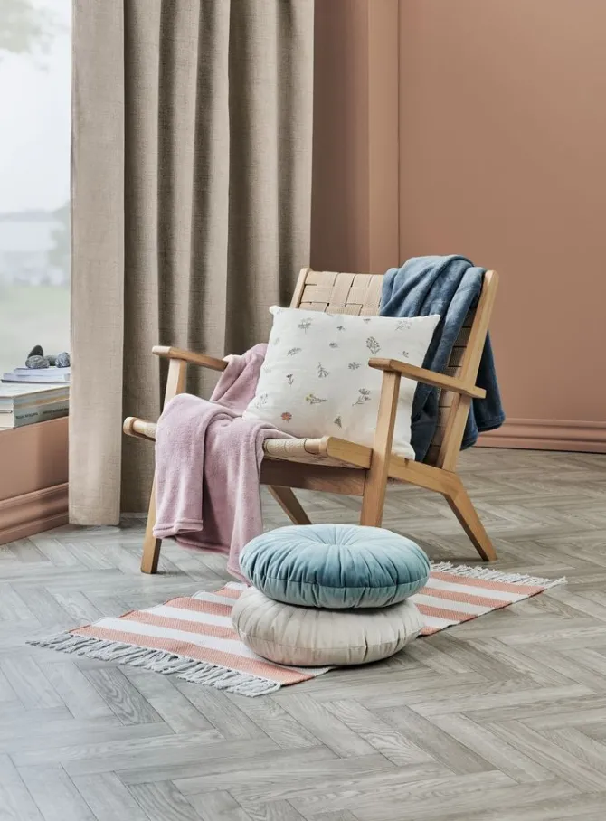 Pyntepude AGERTIDSEL 45x45 beige