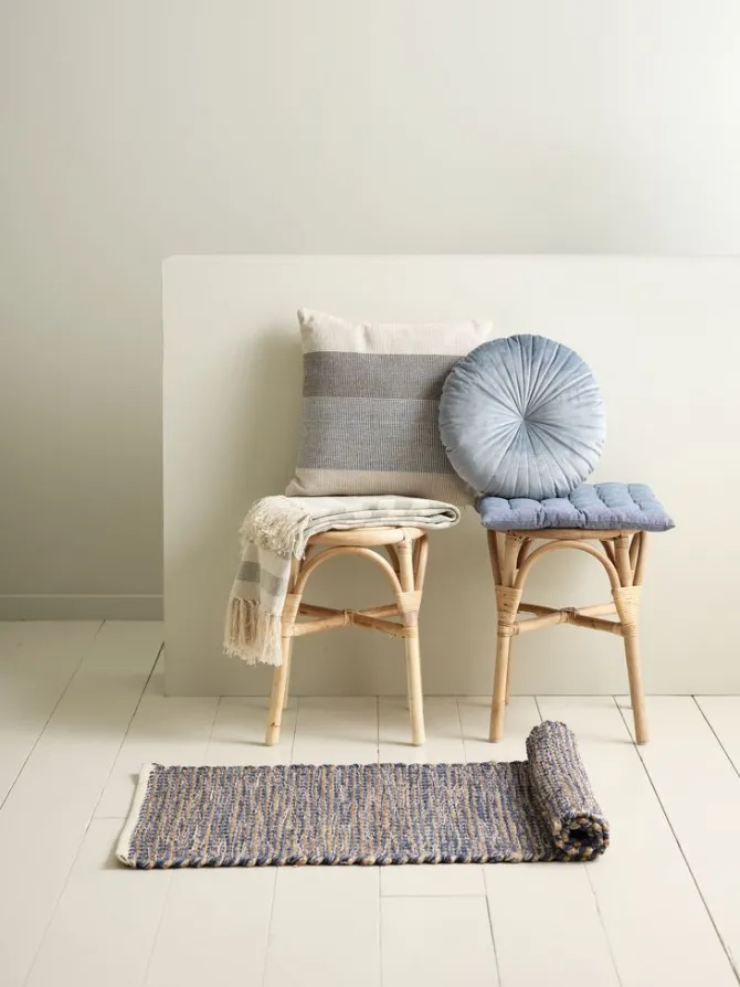 Pyntepude BERGFLETTE 45x45 grøn/blå