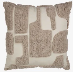 Pyntepude DVERGFAKS 45x45 grå/beige