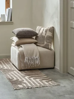 Pyntepude DVERGFAKS 45x45 grå/beige