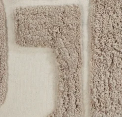 Pyntepude DVERGFAKS 45x45 grå/beige