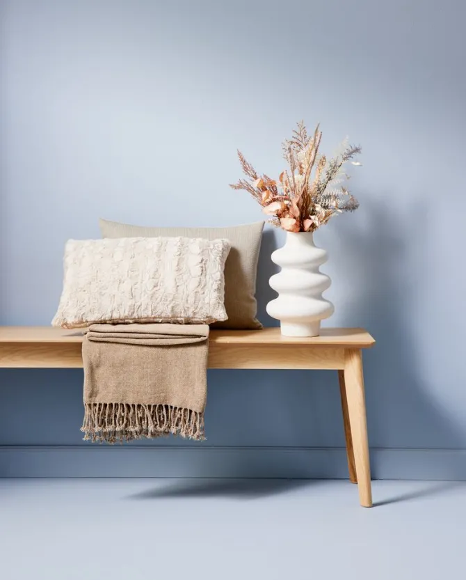 Pyntepude MYGGBLOM 35x50 beige