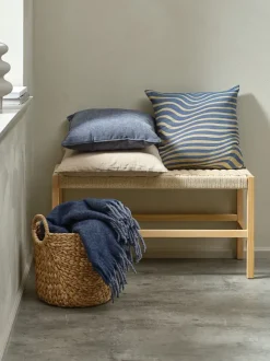 Pyntepude SYLARVE 45x45 blå/beige