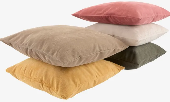 Pyntepudebetræk DUSKULL 50x50 rosa