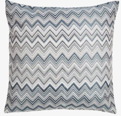 Pyntepudebetræk MARIGRAS 50x50 blå/grå