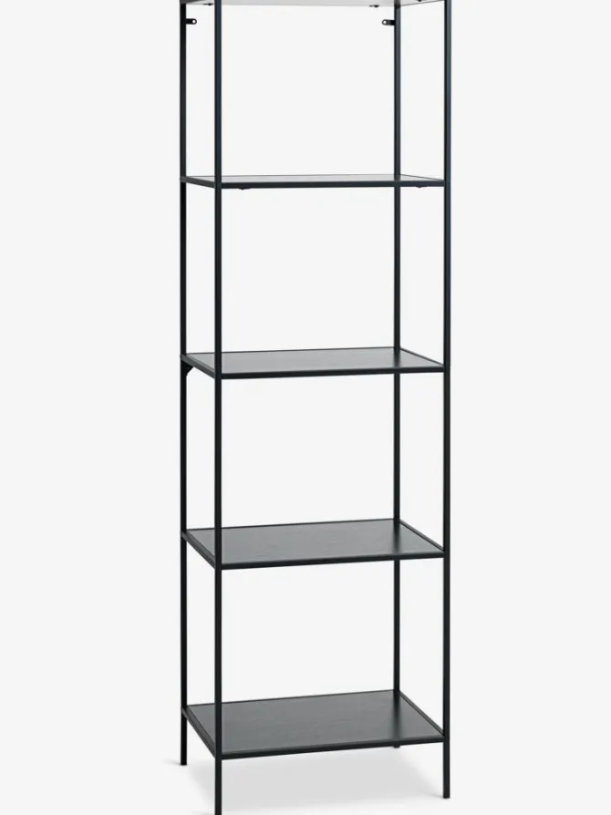 Reol HORBELEV 5 hylder smal sort