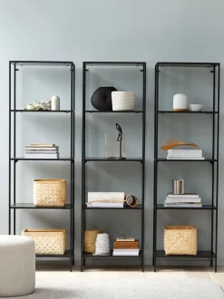 Reol HORBELEV 5 hylder smal sort