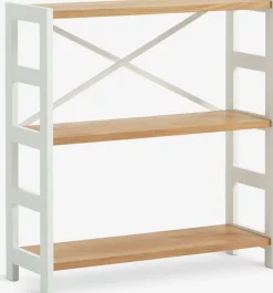 Reol INTRUP bred 3 hylder hvid/eg