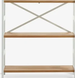 Reol INTRUP bred 3 hylder hvid/eg