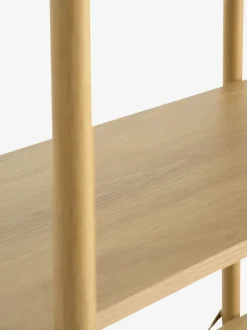 Reol LINDVED 6 hylder 2 låger egefarve