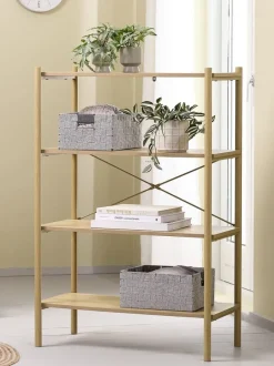 Reol LINDVED 4 hylder egefarve