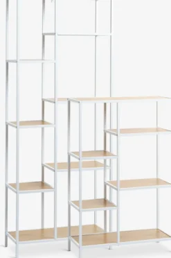 Reol TRAPPEDAL 5 hylder egefarve/hvid