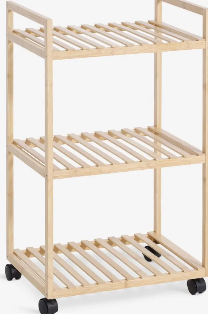 Rullebord EGTVED 3 hylder bambus