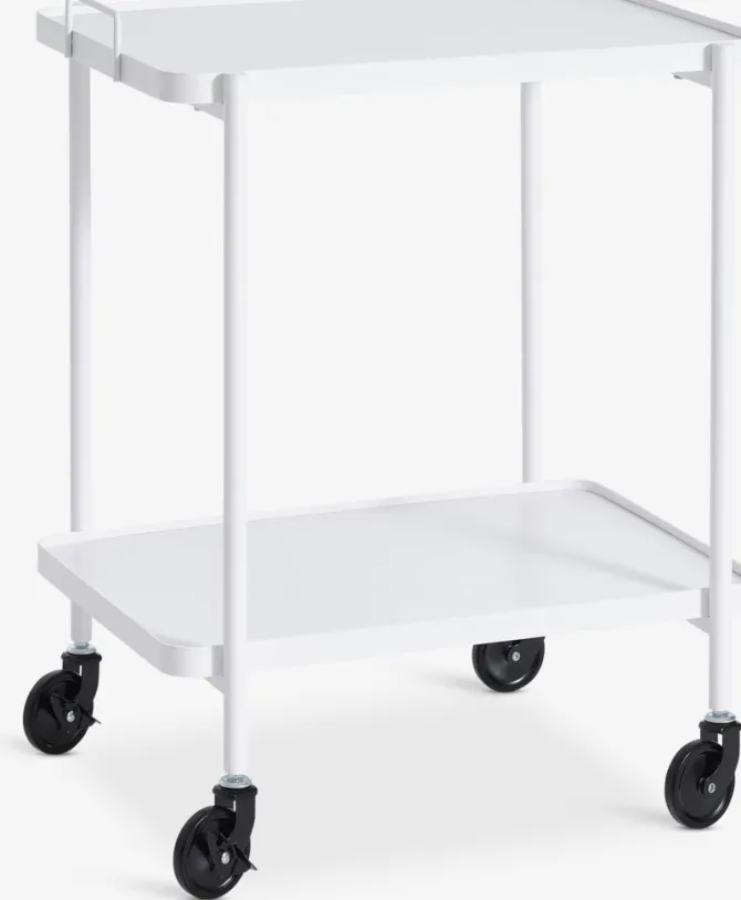 Rullebord GANGSTED 2 hylder hvid